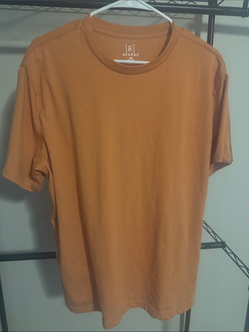 George Men’s Short Sleeve Crew Neck T-Shirt in Burnt Orange